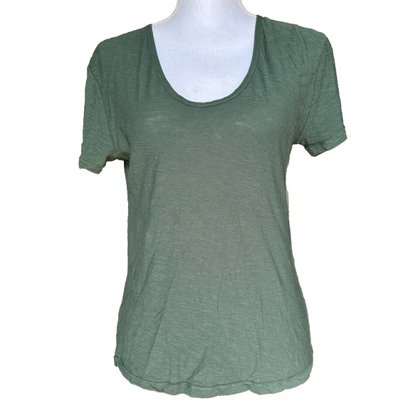 COMUNE sz S Malibu V-Neck Modal Knit T-Shirt in Dark Green - Picture 1 of 5